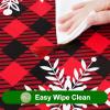 imageSmiry Fall Rectangle Table Cloth Waterproof Vinyl Tablecloth with Flannel Backing Wipeable Autumn Pumpkin Plastic Tablecloths for Harvest and Thanksgiving Parties 60quotx84quot Black ampamp OrangeBlack  Red