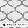 imageSmiry Fall Rectangle Table Cloth Waterproof Vinyl Tablecloth with Flannel Backing Wipeable Autumn Pumpkin Plastic Tablecloths for Harvest and Thanksgiving Parties 60quotx84quot Black ampamp OrangeWhite