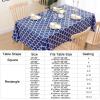 imageSmiry Fall Rectangle Table Cloth Waterproof Vinyl Tablecloth with Flannel Backing Wipeable Autumn Pumpkin Plastic Tablecloths for Harvest and Thanksgiving Parties 60quotx84quot Black ampamp OrangeNavy Blue