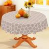 imageSmiry Fall Rectangle Table Cloth Waterproof Vinyl Tablecloth with Flannel Backing Wipeable Autumn Pumpkin Plastic Tablecloths for Harvest and Thanksgiving Parties 60quotx84quot Black ampamp OrangeKhaki