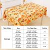 imageSmiry Fall Rectangle Table Cloth Waterproof Vinyl Tablecloth with Flannel Backing Wipeable Autumn Pumpkin Plastic Tablecloths for Harvest and Thanksgiving Parties 60quotx84quot Black ampamp OrangeGold