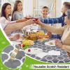 imageSmiry Fall Rectangle Table Cloth Waterproof Vinyl Tablecloth with Flannel Backing Wipeable Autumn Pumpkin Plastic Tablecloths for Harvest and Thanksgiving Parties 60quotx84quot Black ampamp OrangeGrey