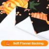 imageSmiry Fall Rectangle Table Cloth Waterproof Vinyl Tablecloth with Flannel Backing Wipeable Autumn Pumpkin Plastic Tablecloths for Harvest and Thanksgiving Parties 60quotx84quot Black ampamp OrangeBlack  Orange