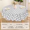 imageSmiry Fall Rectangle Table Cloth Waterproof Vinyl Tablecloth with Flannel Backing Wipeable Autumn Pumpkin Plastic Tablecloths for Harvest and Thanksgiving Parties 60quotx84quot Black ampamp OrangeWhite
