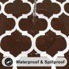 imageSmiry Fall Rectangle Table Cloth Waterproof Vinyl Tablecloth with Flannel Backing Wipeable Autumn Pumpkin Plastic Tablecloths for Harvest and Thanksgiving Parties 60quotx84quot Black ampamp OrangeCoffee