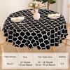 imageSmiry Fall Rectangle Table Cloth Waterproof Vinyl Tablecloth with Flannel Backing Wipeable Autumn Pumpkin Plastic Tablecloths for Harvest and Thanksgiving Parties 60quotx84quot Black ampamp OrangeBlack