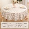imageSmiry Fall Rectangle Table Cloth Waterproof Vinyl Tablecloth with Flannel Backing Wipeable Autumn Pumpkin Plastic Tablecloths for Harvest and Thanksgiving Parties 60quotx84quot Black ampamp OrangeKhaki