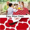 imageSmiry Fall Rectangle Table Cloth Waterproof Vinyl Tablecloth with Flannel Backing Wipeable Autumn Pumpkin Plastic Tablecloths for Harvest and Thanksgiving Parties 60quotx84quot Black ampamp OrangeRed