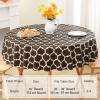 imageSmiry Fall Rectangle Table Cloth Waterproof Vinyl Tablecloth with Flannel Backing Wipeable Autumn Pumpkin Plastic Tablecloths for Harvest and Thanksgiving Parties 60quotx84quot Black ampamp OrangeCoffee