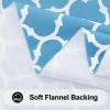 imageSmiry Fall Rectangle Table Cloth Waterproof Vinyl Tablecloth with Flannel Backing Wipeable Autumn Pumpkin Plastic Tablecloths for Harvest and Thanksgiving Parties 60quotx84quot Black ampamp OrangeLight Blue