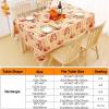 imageSmiry Fall Rectangle Table Cloth Waterproof Vinyl Tablecloth with Flannel Backing Wipeable Autumn Pumpkin Plastic Tablecloths for Harvest and Thanksgiving Parties 60quotx84quot Black ampamp OrangeYellow