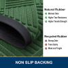 imageSmiry Front Door Mat Outside Entrance Heavy Duty Outdoor Indoor Natural Rubber Doormat Non Slip Trap Dirt and Moisture Easy Clean Low Profile Patio Porch Entryway Mat 295x17 GreyGreen