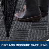 imageSmiry Front Door Mat Outside Entrance Heavy Duty Outdoor Indoor Natural Rubber Doormat Non Slip Trap Dirt and Moisture Easy Clean Low Profile Patio Porch Entryway Mat 295x17 GreyDark Grey