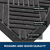 imageSmiry Front Door Mat Outside Entrance Heavy Duty Outdoor Indoor Natural Rubber Doormat Non Slip Trap Dirt and Moisture Easy Clean Low Profile Patio Porch Entryway Mat 295x17 GreyGrey