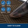 imageSmiry Front Door Mat Outside Entrance Heavy Duty Outdoor Indoor Natural Rubber Doormat Non Slip Trap Dirt and Moisture Easy Clean Low Profile Patio Porch Entryway Mat 295x17 GreyMix Brown