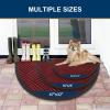 imageSmiry Front Door Mat Outside Entrance Heavy Duty Outdoor Indoor Natural Rubber Doormat Non Slip Trap Dirt and Moisture Easy Clean Low Profile Patio Porch Entryway Mat 295x17 GreyWine Red