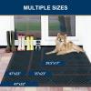 imageSmiry Front Door Mat Outside Entrance Heavy Duty Outdoor Indoor Natural Rubber Doormat Non Slip Trap Dirt and Moisture Easy Clean Low Profile Patio Porch Entryway Mat 295x17 GreyLake Blue