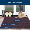 imageSmiry Front Door Mat Outside Entrance Heavy Duty Outdoor Indoor Natural Rubber Doormat Non Slip Trap Dirt and Moisture Easy Clean Low Profile Patio Porch Entryway Mat 295x17 GreyViolet
