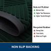imageSmiry Front Door Mat Outside Entrance Heavy Duty Outdoor Indoor Natural Rubber Doormat Non Slip Trap Dirt and Moisture Easy Clean Low Profile Patio Porch Entryway Mat 295x17 GreyDark Green