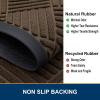 imageSmiry Front Door Mat Outside Entrance Heavy Duty Outdoor Indoor Natural Rubber Doormat Non Slip Trap Dirt and Moisture Easy Clean Low Profile Patio Porch Entryway Mat 295x17 GreyMix Brown