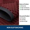 imageSmiry Front Door Mat Outside Entrance Heavy Duty Outdoor Indoor Natural Rubber Doormat Non Slip Trap Dirt and Moisture Easy Clean Low Profile Patio Porch Entryway Mat 295x17 GreyWine Red