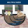 imageSmiry Front Door Mat Outside Entrance Heavy Duty Outdoor Indoor Natural Rubber Doormat Non Slip Trap Dirt and Moisture Easy Clean Low Profile Patio Porch Entryway Mat 295x17 GreyBrown