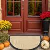 imageSmiry Front Door Mat Outside Entrance Heavy Duty Outdoor Indoor Natural Rubber Doormat Non Slip Trap Dirt and Moisture Easy Clean Low Profile Patio Porch Entryway Mat 295x17 GreyBeige