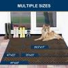 imageSmiry Front Door Mat Outside Entrance Heavy Duty Outdoor Indoor Natural Rubber Doormat Non Slip Trap Dirt and Moisture Easy Clean Low Profile Patio Porch Entryway Mat 295x17 GreyMix Brown