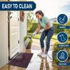imageSmiry Front Door Mat Outside Entrance Heavy Duty Outdoor Indoor Natural Rubber Doormat Non Slip Trap Dirt and Moisture Easy Clean Low Profile Patio Porch Entryway Mat 295x17 GreyViolet
