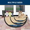 imageSmiry Front Door Mat Outside Entrance Heavy Duty Outdoor Indoor Natural Rubber Doormat Non Slip Trap Dirt and Moisture Easy Clean Low Profile Patio Porch Entryway Mat 295x17 GreyBeige