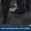imageSmiry Front Door Mat Outside Entrance Heavy Duty Outdoor Indoor Natural Rubber Doormat Non Slip Trap Dirt and Moisture Easy Clean Low Profile Patio Porch Entryway Mat 295x17 GreyBlack