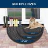 imageSmiry Front Door Mat Outside Entrance Heavy Duty Outdoor Indoor Natural Rubber Doormat Non Slip Trap Dirt and Moisture Easy Clean Low Profile Patio Porch Entryway Mat 295x17 GreyGrey