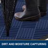 imageSmiry Front Door Mat Outside Entrance Heavy Duty Outdoor Indoor Natural Rubber Doormat Non Slip Trap Dirt and Moisture Easy Clean Low Profile Patio Porch Entryway Mat 295x17 GreyNavy Blue