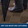 imageSmiry Front Door Mat Outside Entrance Heavy Duty Outdoor Indoor Natural Rubber Doormat Non Slip Trap Dirt and Moisture Easy Clean Low Profile Patio Porch Entryway Mat 295x17 GreyMix Brown