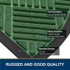 imageSmiry Front Door Mat Outside Entrance Heavy Duty Outdoor Indoor Natural Rubber Doormat Non Slip Trap Dirt and Moisture Easy Clean Low Profile Patio Porch Entryway Mat 295x17 GreyGreen