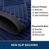 imageSmiry Front Door Mat Outside Entrance Heavy Duty Outdoor Indoor Natural Rubber Doormat Non Slip Trap Dirt and Moisture Easy Clean Low Profile Patio Porch Entryway Mat 295x17 GreyNavy Blue