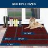 imageSmiry Front Door Mat Outside Entrance Heavy Duty Outdoor Indoor Natural Rubber Doormat Non Slip Trap Dirt and Moisture Easy Clean Low Profile Patio Porch Entryway Mat 295x17 GreyRed