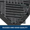 imageSmiry Front Door Mat Outside Entrance Heavy Duty Outdoor Indoor Natural Rubber Doormat Non Slip Trap Dirt and Moisture Easy Clean Low Profile Patio Porch Entryway Mat 295x17 GreyLight Grey