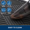imageSmiry Front Door Mat Outside Entrance Heavy Duty Outdoor Indoor Natural Rubber Doormat Non Slip Trap Dirt and Moisture Easy Clean Low Profile Patio Porch Entryway Mat 295x17 GreyLight Grey