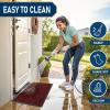 imageSmiry Front Door Mat Outside Entrance Heavy Duty Outdoor Indoor Natural Rubber Doormat Non Slip Trap Dirt and Moisture Easy Clean Low Profile Patio Porch Entryway Mat 295x17 GreyRed