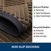 imageSmiry Front Door Mat Outside Entrance Heavy Duty Outdoor Indoor Natural Rubber Doormat Non Slip Trap Dirt and Moisture Easy Clean Low Profile Patio Porch Entryway Mat 295x17 GreyBrown