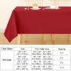 imageSmiry Rectangle Faux Linen Table Cloth Waterproof Burlap Fabric Tablecloth Washable Decorative Farmhouse Table Covers for Kitchen Dining Parties 60x84 Red