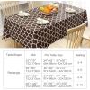 imageSmiry Rectangle Table Cloth Cover Waterproof Vinyl Tablecloth with Flannel Backing for Rectangle Tables Wipeable Spillproof Plastic Tablecloths for Dining Camping Indoor Outdoor 60quotx84quot Coffee