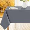 imageSmiry Rectangle Table Cloth Waterproof AntiScratch Polyester Tablecloth Decorative Washable Fabric Table Cover for Dining Buffet Parties and Outdoor 60x84 BlackGrey