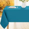 imageSmiry Rectangle Table Cloth Waterproof AntiScratch Polyester Tablecloth Decorative Washable Fabric Table Cover for Dining Buffet Parties and Outdoor 60x84 BlackTeal