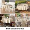 imageSmiry Rectangle Table Cloth Waterproof Heavy Duty Vinyl Tablecloths Wipeable Washable Table Cover for Kitchen and Dining Room Brown 60quot X 84quotBeige