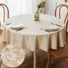 imageSmiry Rectangle Table Cloth Waterproof Heavy Duty Vinyl Tablecloths Wipeable Washable Table Cover for Kitchen and Dining Room Brown 60quot X 84quotBeige