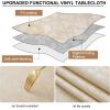 imageSmiry Rectangle Table Cloth Waterproof Heavy Duty Vinyl Tablecloths Wipeable Washable Table Cover for Kitchen and Dining Room Brown 60quot X 84quotBeige