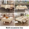 imageSmiry Rectangle Table Cloth Waterproof Heavy Duty Vinyl Tablecloths Wipeable Washable Table Cover for Kitchen and Dining Room Brown 60quot X 84quotBeige