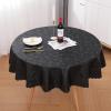 imageSmiry Rectangle Table Cloth Waterproof Heavy Duty Vinyl Tablecloths Wipeable Washable Table Cover for Kitchen and Dining Room Brown 60quot X 84quotBlack